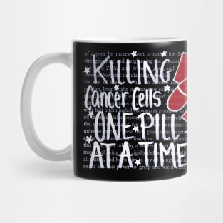 Killing Cancer - white design w/red Mug